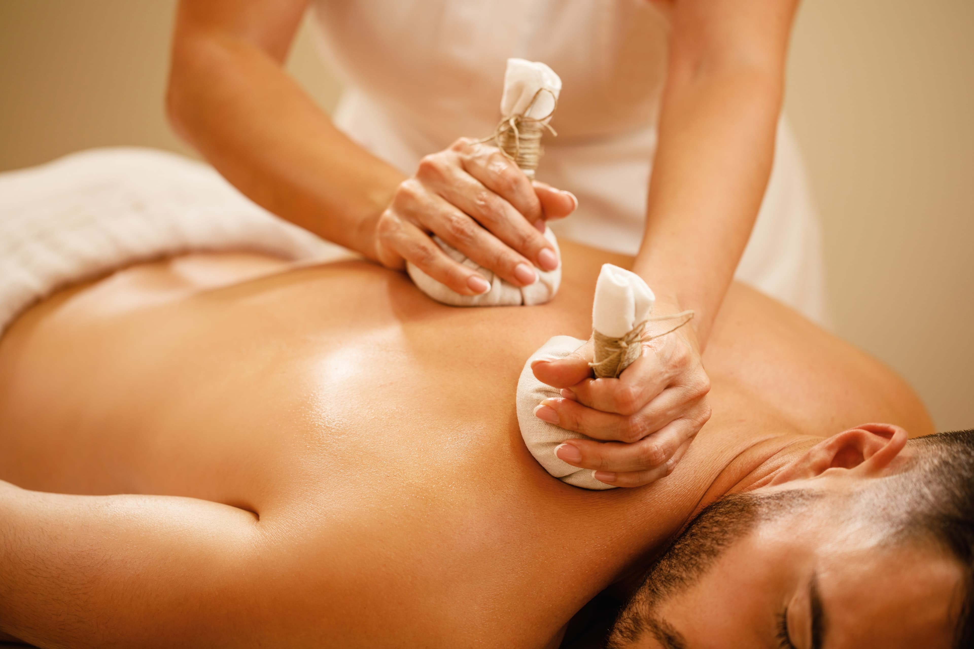 Abhyanga full-body warm medicated oil massage for deep rejuvenation