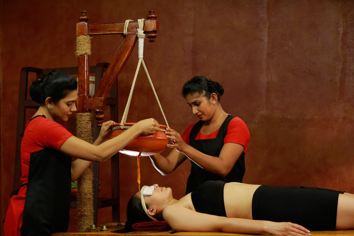 Ayurvedic therapies for stress relief at Sanyom Ayurveda